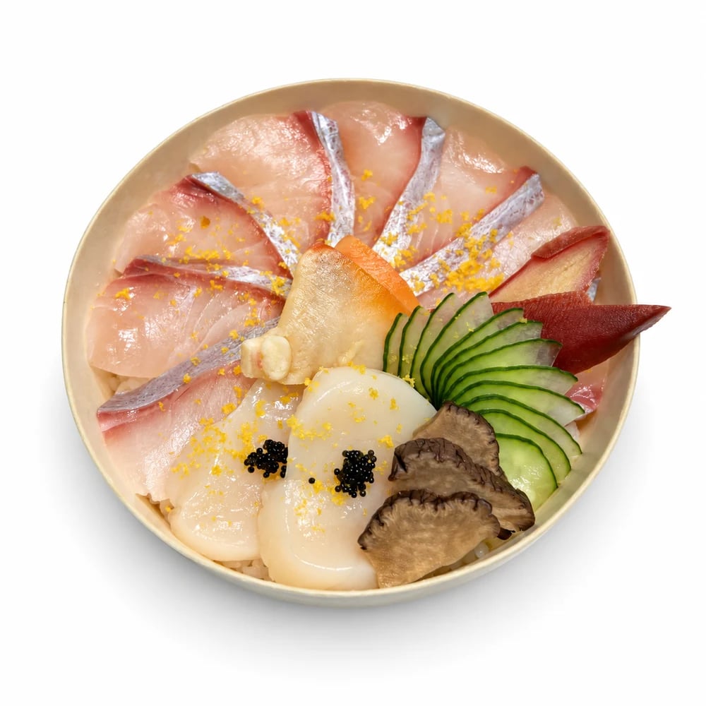 Coastal Luxe Don (King Fish × Scallop Rice Bowl), fresh Rice Bowl from Tasman Star Seafood, Gold Coast
