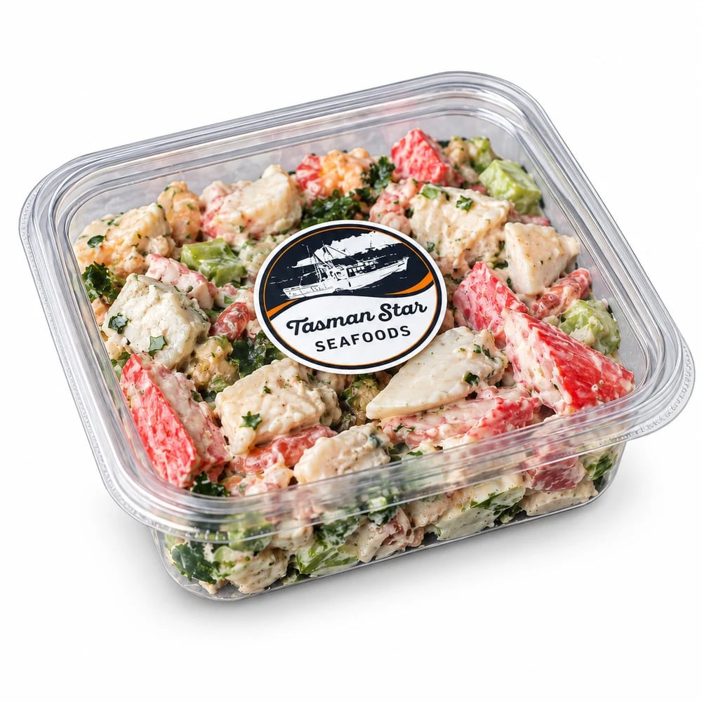 Seafood Salad (300gm per container), fresh Prepared Meals from Tasman Star Seafood, Gold Coast