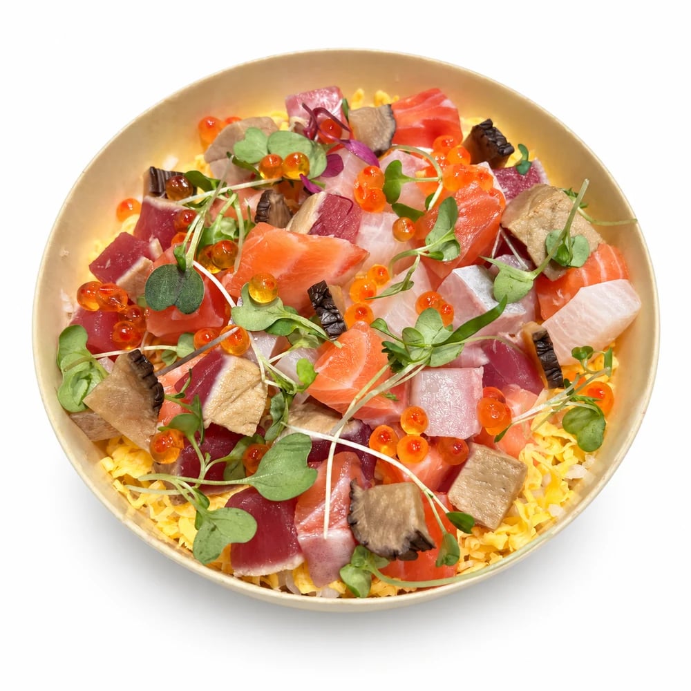 Tasman Chirashi Rice Bowl, fresh Rice Bowl from Tasman Star Seafood, Gold Coast