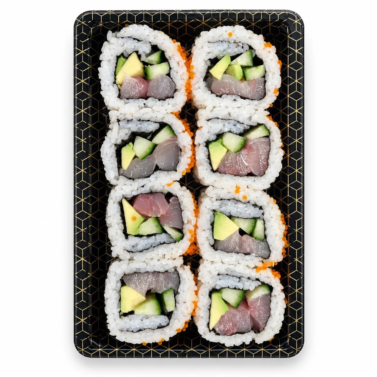 Kingfish, Avocado & Cucumber Sushi — Large, fresh Sushi from Tasman Star Seafood, Gold Coast