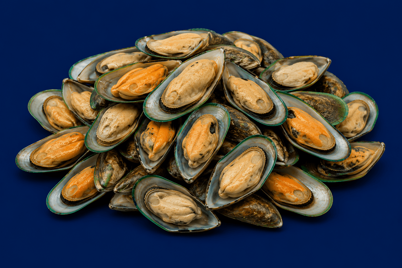 Greenlip Mussels Half Shell, fresh Shellfish & Molluscs from Tasman Star Seafood, Gold Coast