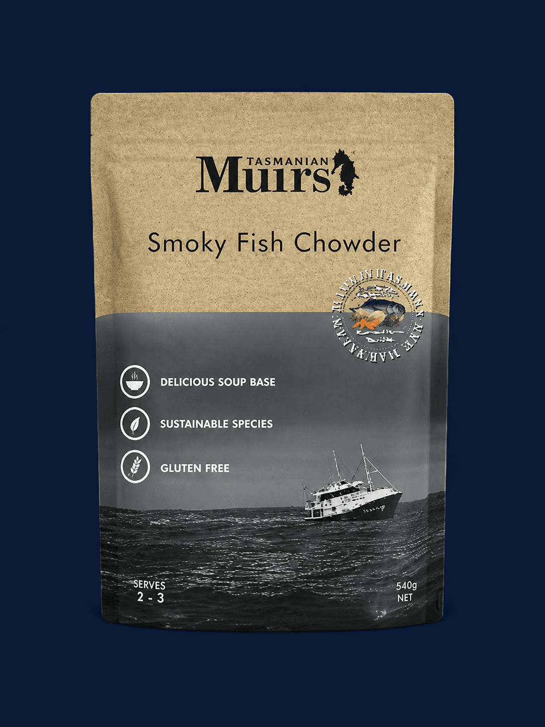 Mure's Smoky Fish Chowder, fresh Sauces, Condiments & Packaged Goods from Tasman Star Seafood, Gold Coast