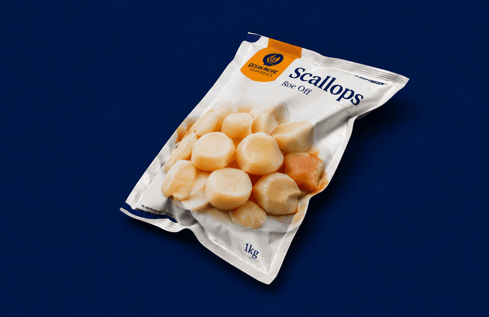 1kg Roe Off Scallop (Frozen), fresh Frozen Traded from Tasman Star Seafood, Gold Coast